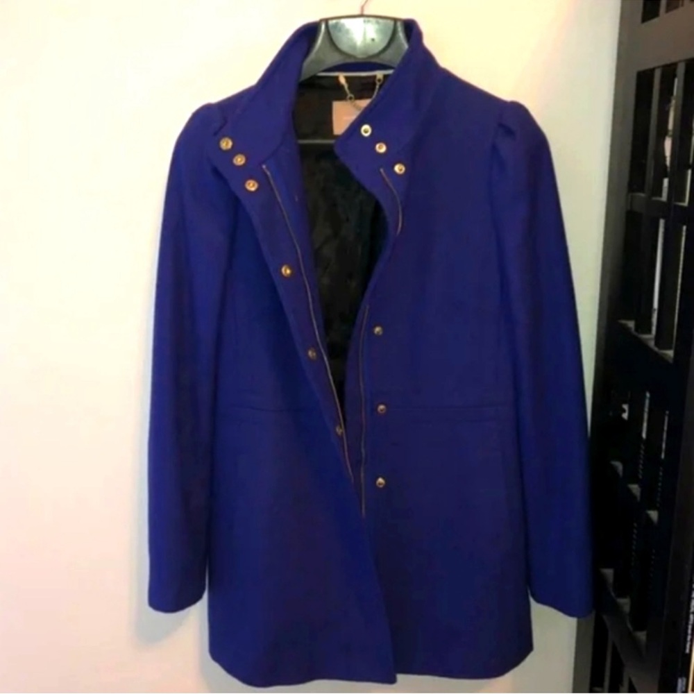 Banana Republic - Structured Wool City Coat 686057 | Cobalt Blue | Size Medium - Picture 3 of 5